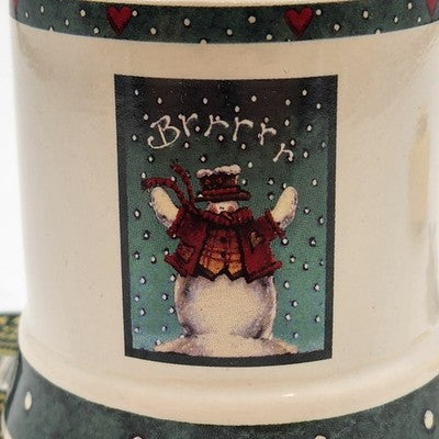 New Crazy Mountain Votive Warmer w Snowman Design 100% UL Approved Vintage China