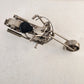 Metal Scrap Art Chopper Motorcycle Sculpture Spark Plug Nut Bolt Figurine 7.5"