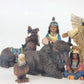 10 pc Native American Set Resin Collectible Figurines 7 People Eagle Horse Bison