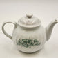Corelle Callaway Teapot White Green Floral Swirl Corning Ware 7"x10"