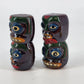 Totem Pole Indigenous Salt & Pepper Shaker Set Brown Lustreware Ceramic Japan 3"