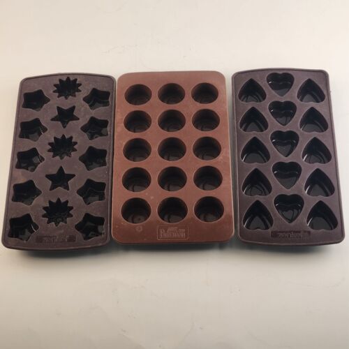 3 Silicone Candy Molds Baking Decorative Star and Heart Shapes