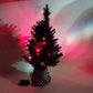24 Inch Lighted Halloween Tree w 11 Hanging Ornaments Orange Lights Ghost Witch