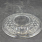 Fostoria American Clear Coffee Cup & Saucer Cubist Design Pressed Glass Vintage