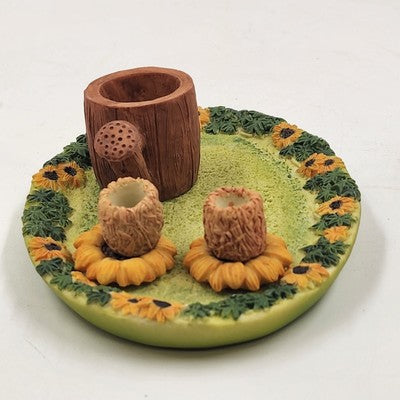 Cherished Moments Collection AT-922 Sunflower Tea Time Tea Set 6" Vintage 1995