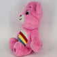 Care Bears Cheer Bear Plush 12" Pink Stuffed Animal Rainbow Belly Badge 2000's