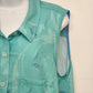 Catherines Turquoise Paisley Beach Swim Cover Up Tunic Open Front Size 0X China