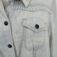 Ruff Hewn Women’s Denim Shirt Jacket XL Light Blue Snap Front w Pockets VTG