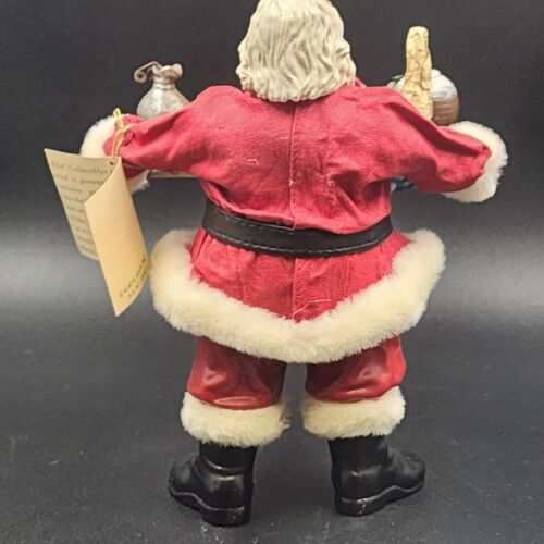 Kurt Adler Figurine Fabriche Santa Serving a Full Turkey Dinner 10.5" Tall 1994