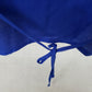 Scrubs Brand Medical Scrub Top Blue Solid Size 1XL 3 Front Pockets Tie Back