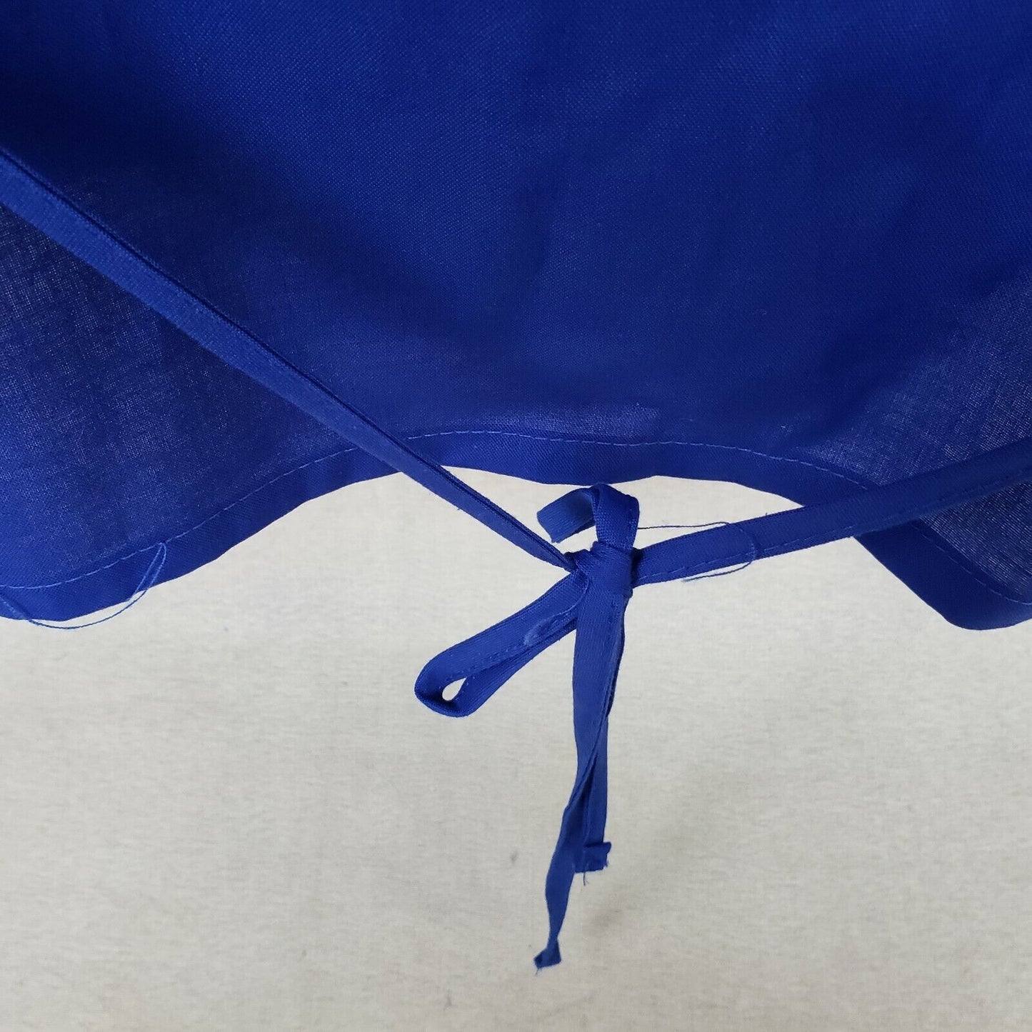 Scrubs Brand Medical Scrub Top Blue Solid Size 1XL 3 Front Pockets Tie Back