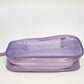 Purple Clear Vinyl Cosmetic Makeup Bag Zip Travel Toiletry Case 6.5" China