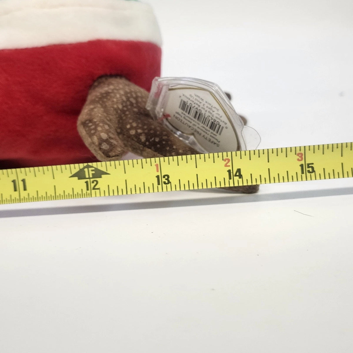 Ty Jingle Beanies Holiday Teddy Green Bear Christmas Reindeer Plush Shell 2002