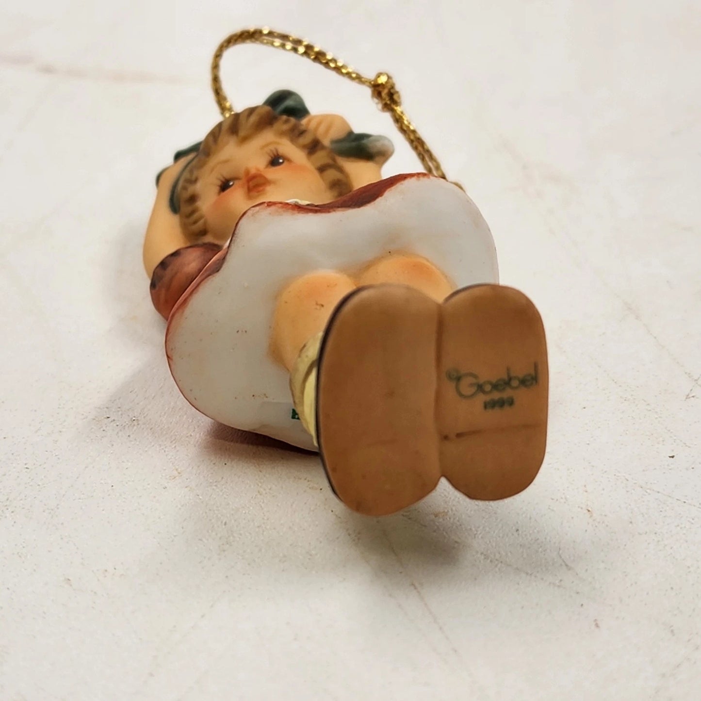 Berta Hummel THE FINISHING TOUCH Ornament Goebel Porcelain Girl 1999