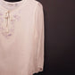 New York City Design Co Sheer Floral Tunic with Silk Lining Women's Size Large