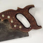 Crosscut Hand Saw 26" Carved Wood Handle Vintage Carpenter Woodworking Tool