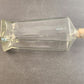 Prop Whiskey Decanter Clear Glass Bottle w Corked Stopper 12” Tall Stopper Stuck