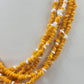 Orange White Chip Bead Multi Strand Necklace Layered Statement Jewelry 24"
