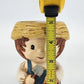 Vintage Farmer Boy Head Vase Planter Straw Hat Country Decor