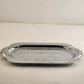 Silver Platted And Engraved Serving Tray With Handles Vintage 10" L x 6" W