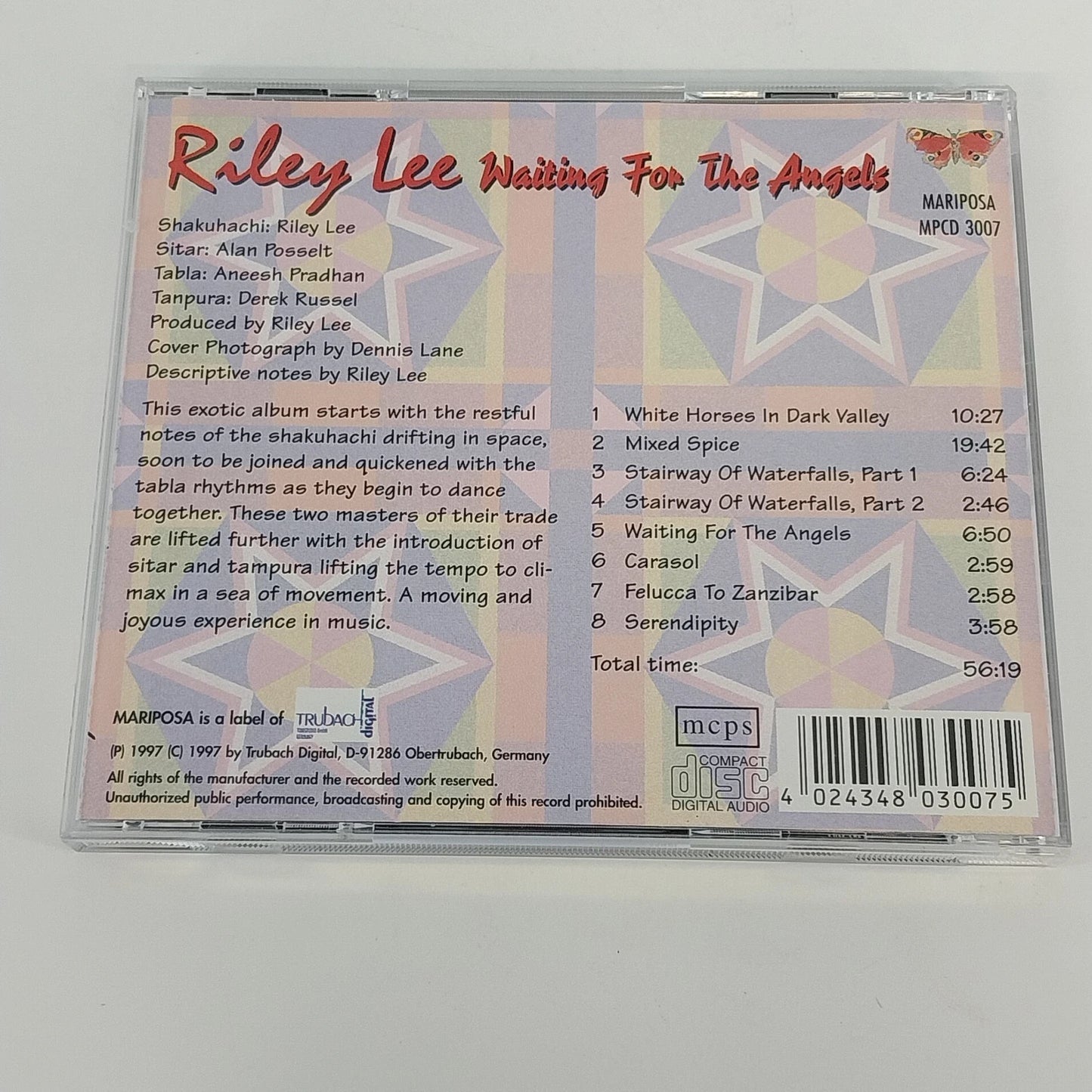 Riley Lee Waiting for the Angels CD 1997 Mariposa New Age World Ambient