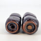 Totem Pole Indigenous Salt & Pepper Shaker Set Brown Lustreware Ceramic Japan 3"