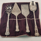 Gorham Kings Pattern Silverplate 4 Large Servers Pie Pasta Spoon Cake Keeper Bag