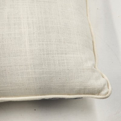 Mud Pie Pillow 13" Sq w Gray Beaded Bling Scrollwork Accent Christmas Reindeer