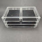 Sodynee 2 Piece Makeup Cosmetic Clear Organizer Storage Drawers 9½" x 5¾" x 7¼"