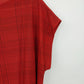 Strait Lane Red Plaid Dress Self-Tie Waist Women's 14 Short Sleeve Polyester 41"