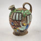 Radford Art Pottery Flagon Jug Hand Painted Wine Village Pub Scene England Vtg