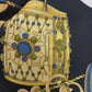 Carlotta Roma Silk Scarf 34" Square Neck Warmer Baroque Black Gold Made in Italy