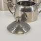 Wiskemann Art Deco Stainless Steel Tea Set Teapot Creamer Sugar Belgium 18/10