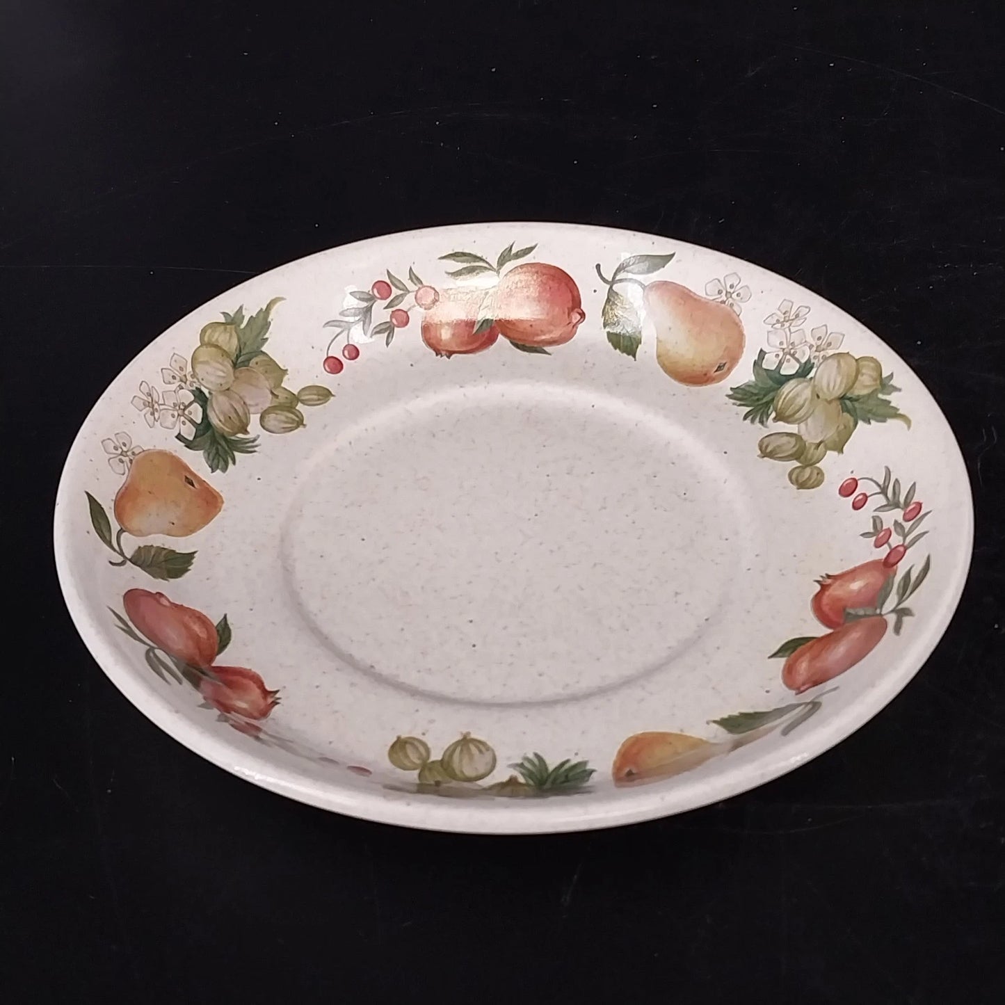 Wedgwood Quince Flat Cup & Saucer Fruit Ring Oven to Table Vintage England