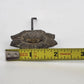 Metal Sunflower Salt & Pepper Shakers Set Flat Lay Twist Bottom Floral Tarnish