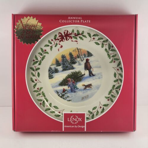 Lenox 2013 Annual Collector Holiday Plate 23rd in Series Bring Home a Tree NIB