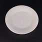Vintage Oven Ware Milk Glass Dinner Plates Swirl Rim Set of 3