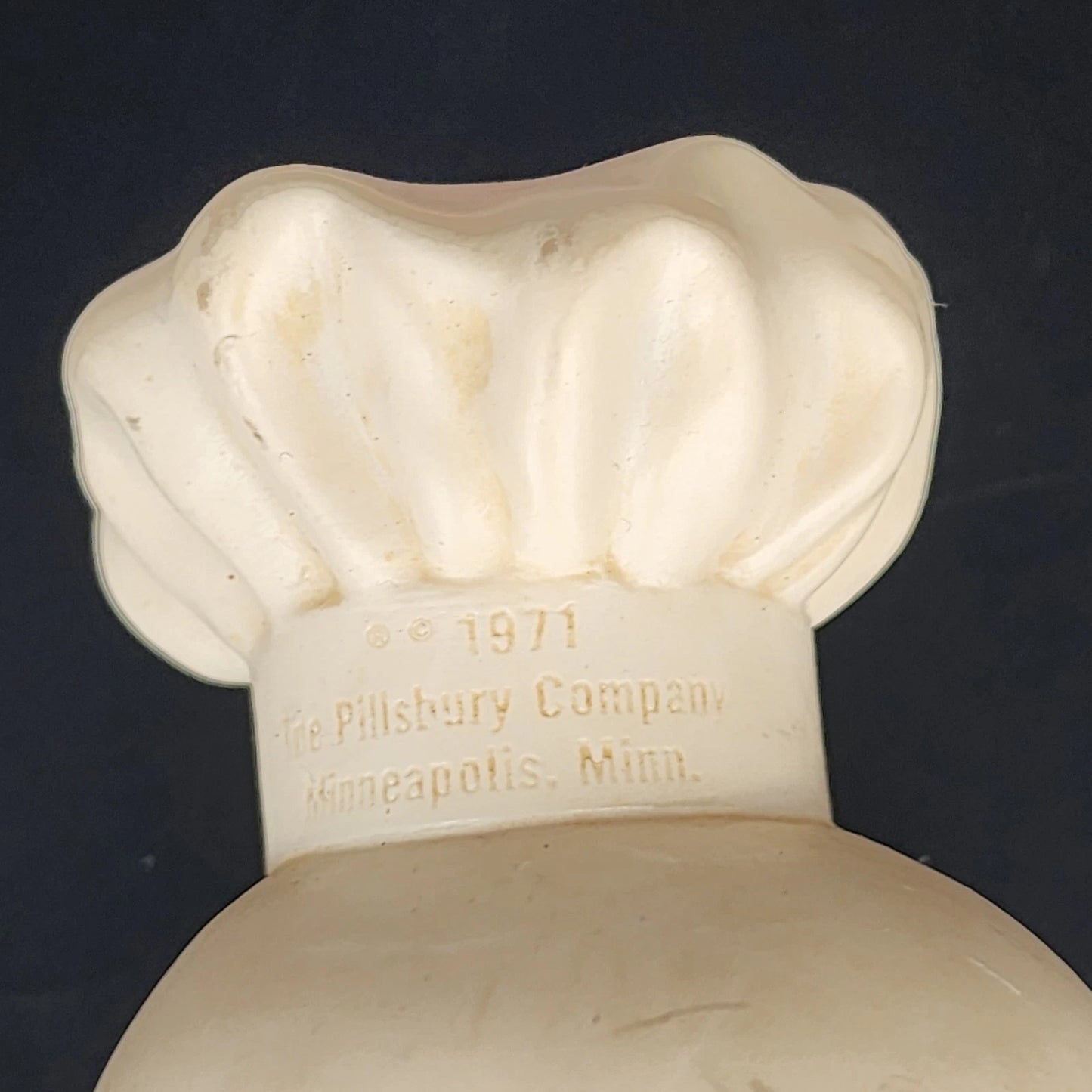 Pillsbury Doughboy Poppin' Fresh Toy Figurine Rubber Squeeze Swivel Head 1971