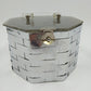 Dorset Rex Fifth Avenue Octagon Basket Weave Handbag Lucite Handle Vintage 1950s