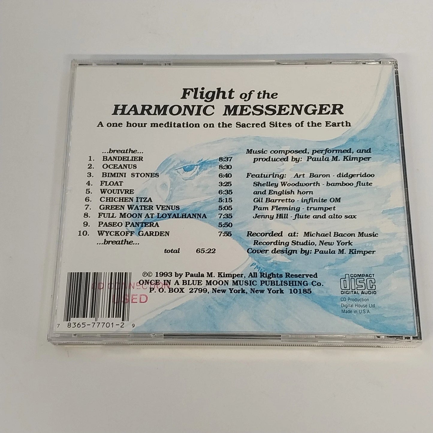 Paula M. Kimper Flight Of The Harmonic Messenger CD 7701 New Age Meditation 1993