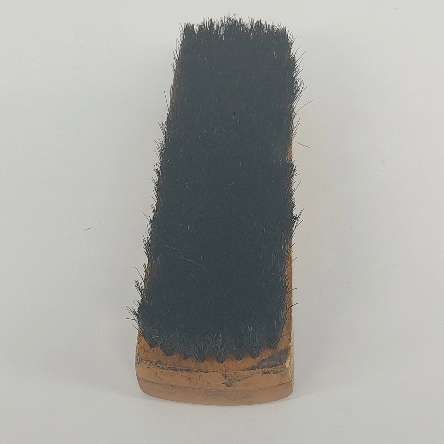 Wooden Shoe Polish Brush Black Bristles 119 Boot Shine Cleaner Vintage