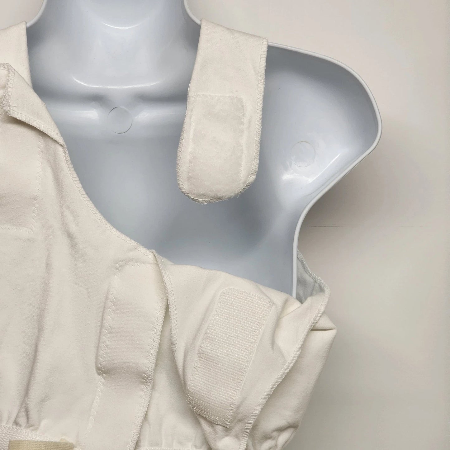 Surgical Recovery Post-Op Bra Sz L Cotton Lycra Back Closure Hook & Loop Straps