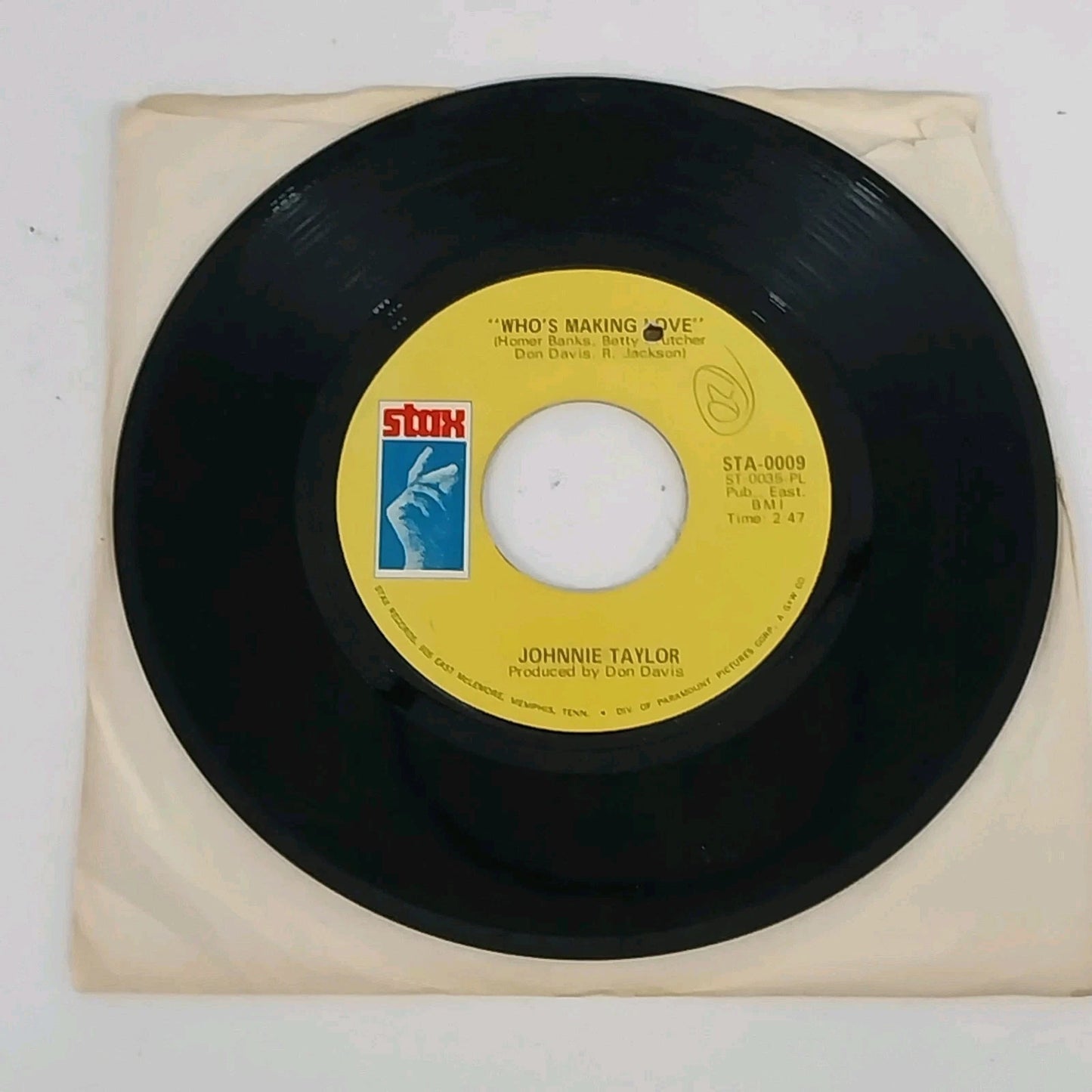 Johnnie Taylor Who’s Making Love 45 RPM Vinyl Stax Records 1968