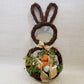 Easter Handwoven Vine Bunny Rabbit Egg Basket Woven Wall Hanging Grapevine 23"