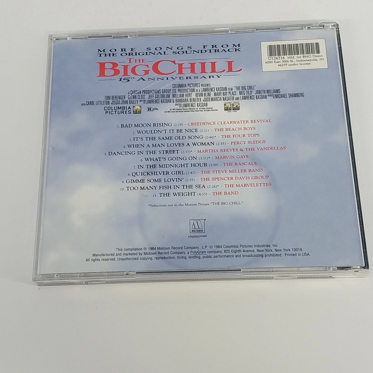 Movie Soundtrack CD Lot Big Chill Andrew Lloyd Webber Greatest Movie Songs