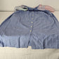 Susan Bristol Long Denim Button Skirt Size 4 Stretch Waist Pleated with Scarf