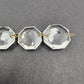 9 Pc High Quality Octagon Crystal Strand Progressive Cascade Flow Chandelier 8"