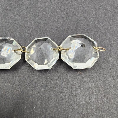 9 Pc High Quality Octagon Crystal Strand Progressive Cascade Flow Chandelier 8"