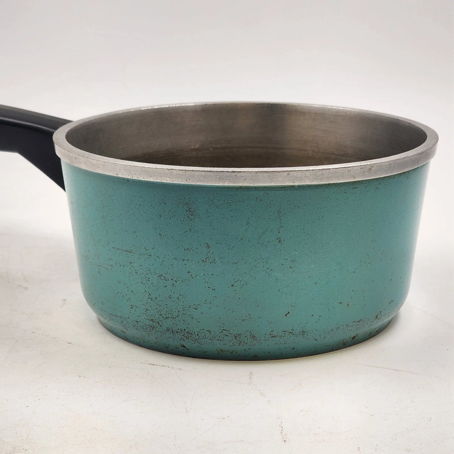 Club Aluminum 2 Qt Sauce Pan Turquoise Aqua Cast Cookware Pot No Lid Vintage