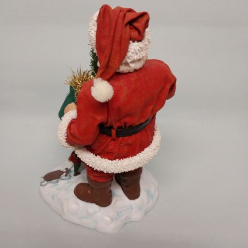 Santa's Christmas Glow Figurine Fiber Optic Clothtique Possible Dreams 15103 Box